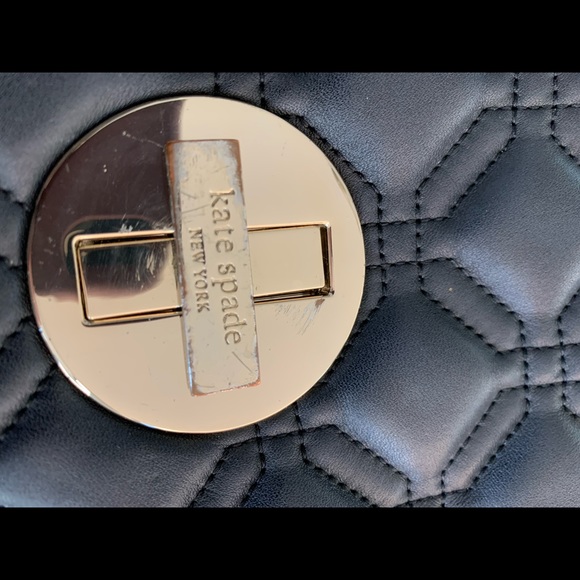 Kate Spade Black Leather Crossbody w Chain Straps - Picture 3 of 7